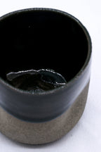 Verde Goccio Handmade Ceramic Smoked Grey Stoneware Short Cup